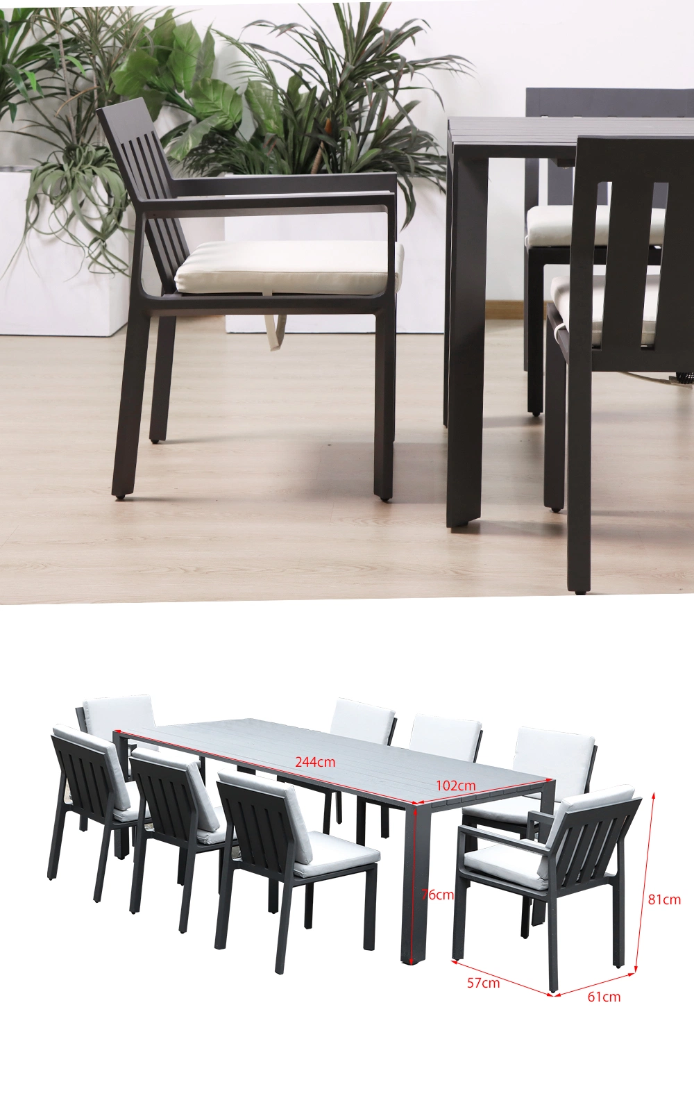 Carton Box Outdoor Patio Dining Set Restaurant Table and Chair