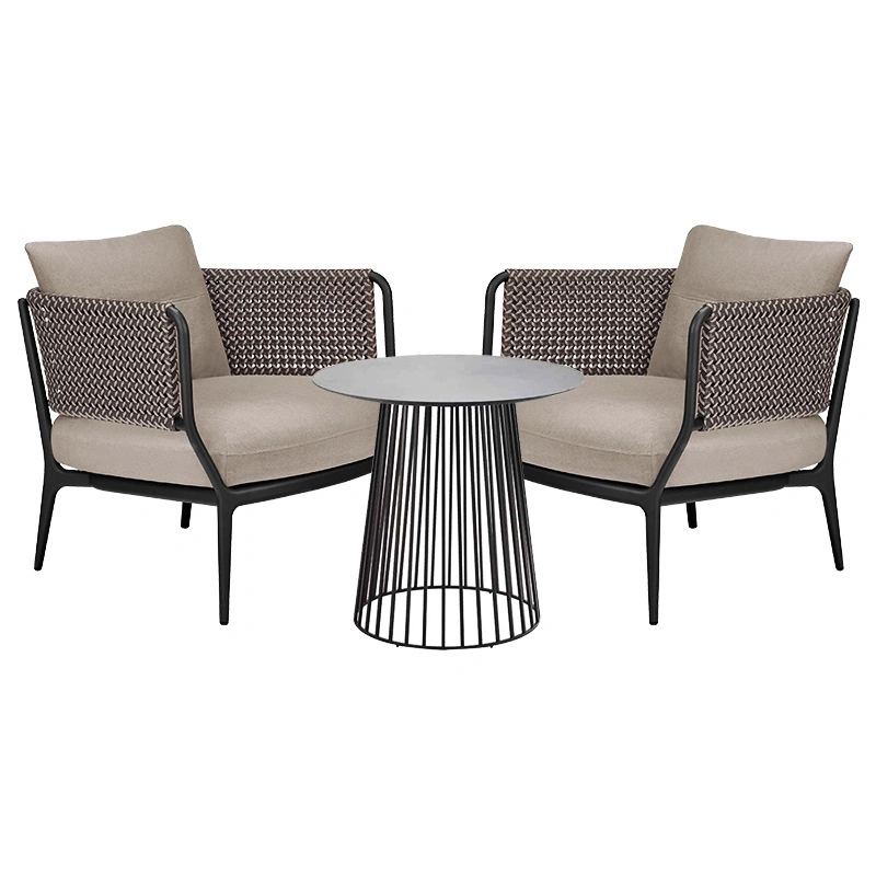 Coffee Table and Chair Furniture Set Outdoor Patio Garden Foldable Iron Metal Mosaic Table Bistro Set