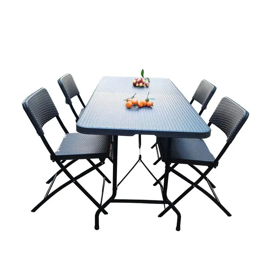 Wholesale Factory Portable Picnic Outdoor Plastic 72inch Folding Table Foldable Rectangular Dining 6FT Plastic Folding Table