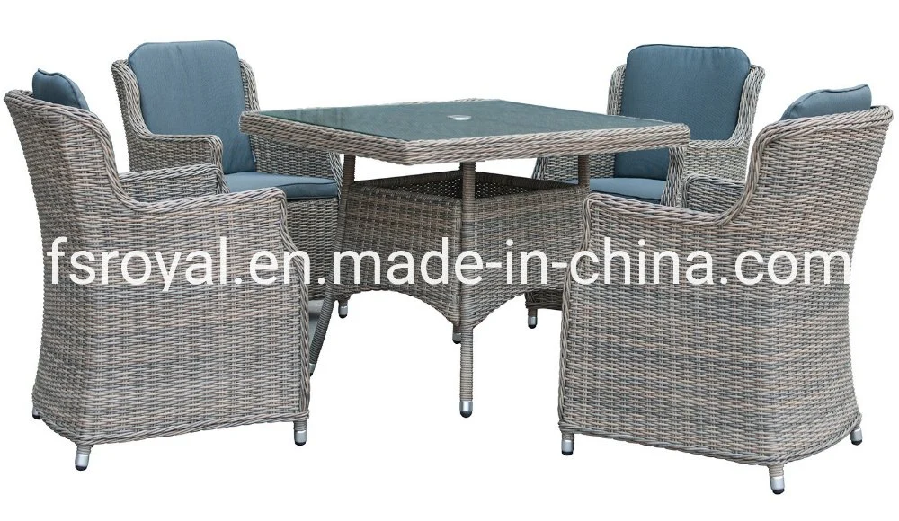 Outdoor Leisure Sofa Set Garden Furniture Set Patio Dining Set Aluminium Rattan 3 PCS Walnut Color