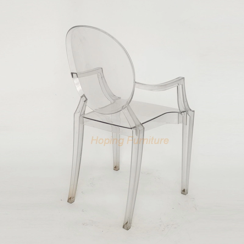 Clear Acrylic Classic Louis Chair Wedding Chair Indoor Restaurant Chairs Plastic Armchair