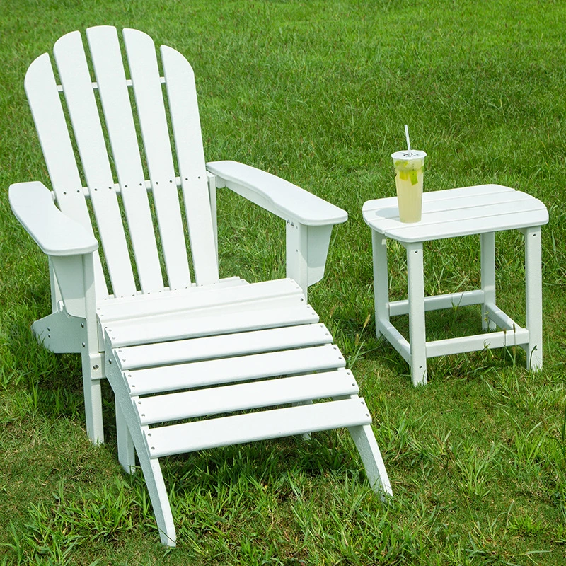 Outdoor Furniture All-Weather Eco-Friendly Modern Patio Garden Leisure Resort Villa Resin Lawn Waterproof Plastic Recycled Plastic HDPE Wood Adirondack Chair