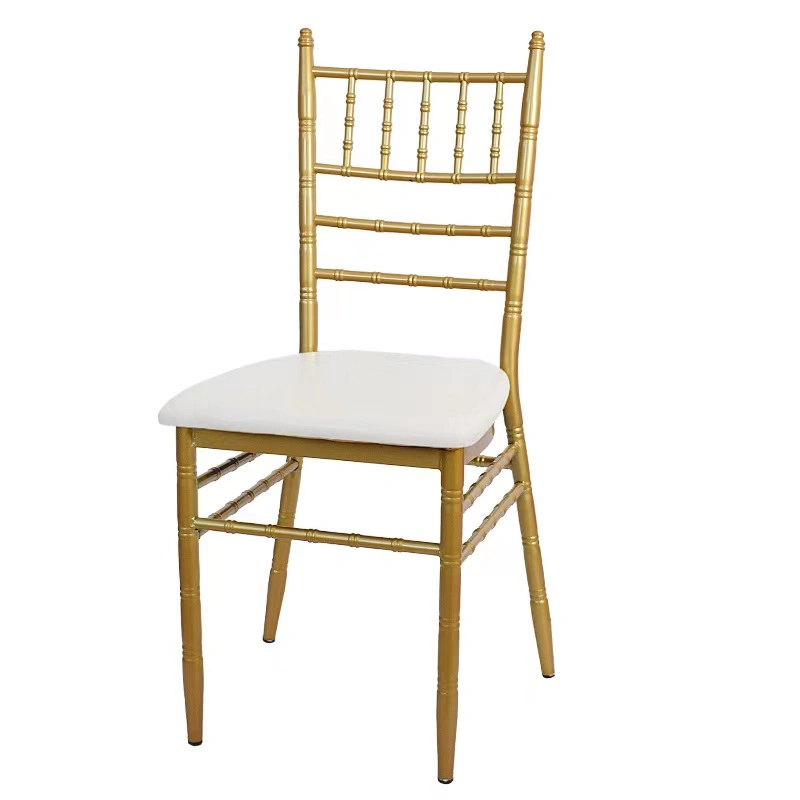 Wholesale Gold Plastic Monobloc Resin Stackable Wedding Banquet Tiffany Chiavari Chairs