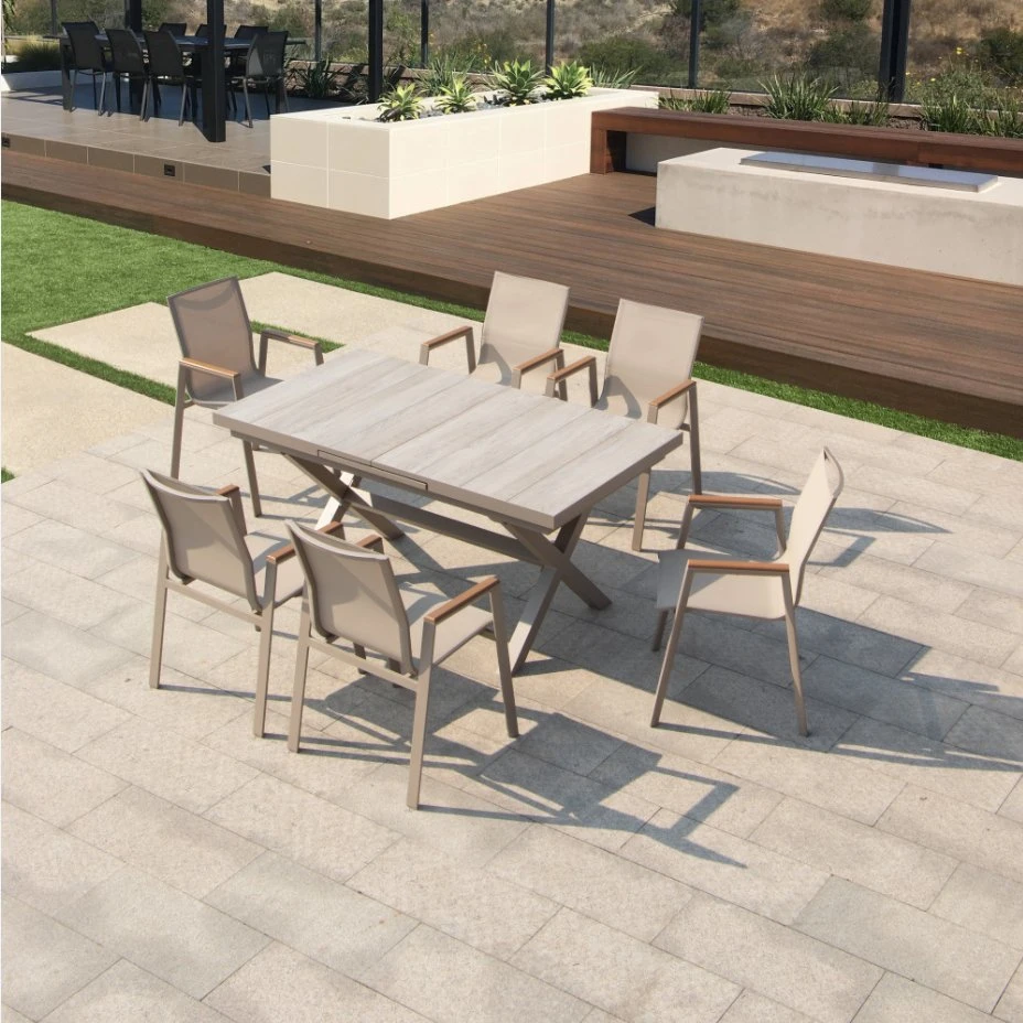 Outdoor Aluminum Alloy Furniture Leisure Outdoor Open-Air Balcony Garden Outside The Small Yard Stretch Table