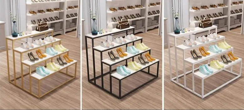 Shoe Rack Clothing Store Light Luxury Island Display Stand