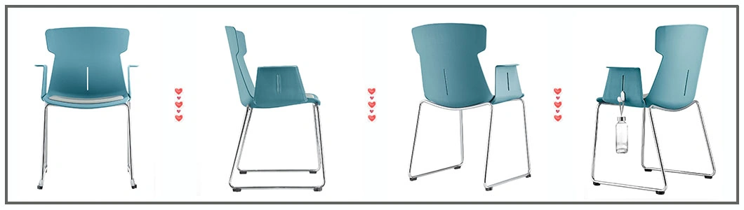 Modern Patent Design White Plastic Restaurant Furniture Dining Training Chair