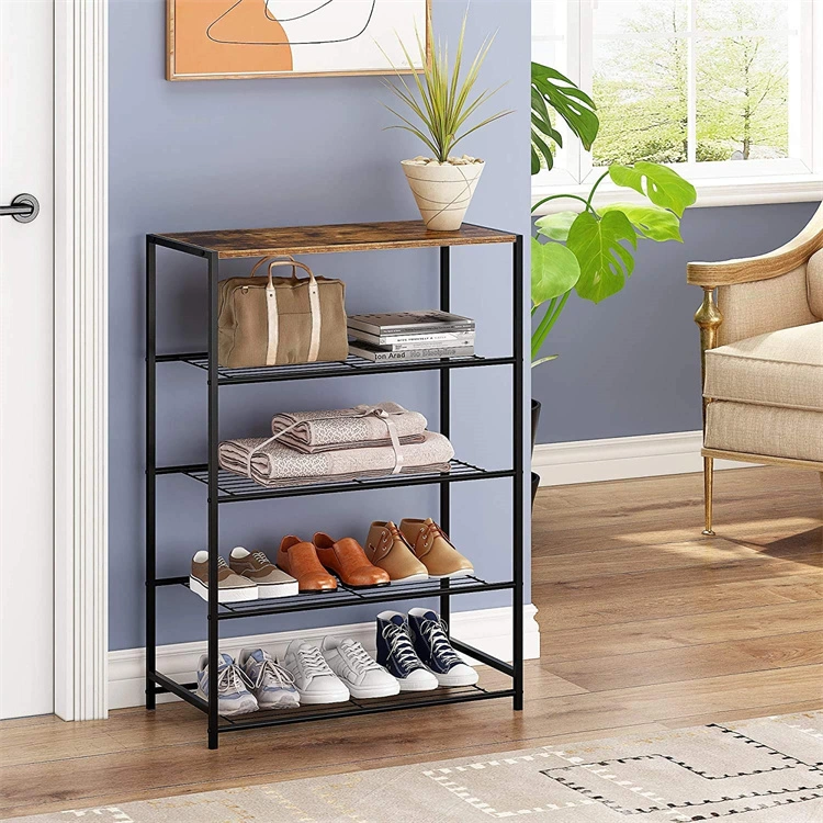 Retail 5 Tier Shoe Display Rack Modern Indoor Shoes Rack for Entryways