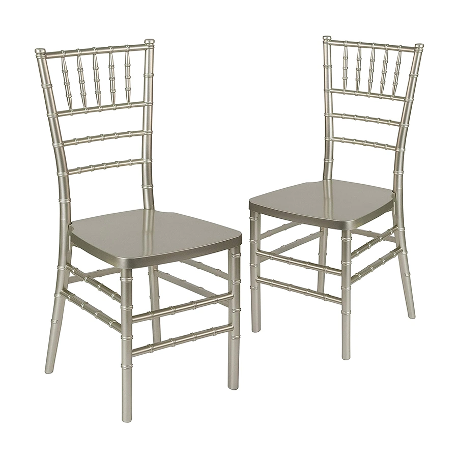 Hotel Wedding Champagne Resin Chiavari PP Plastic Tiffany Chairs for Events