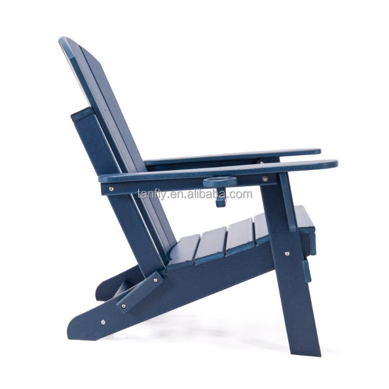 HDPE Chair Plastic Outdoor Patio Folding Adirondack Chair HDPE Plastic Wood Chairs Blue