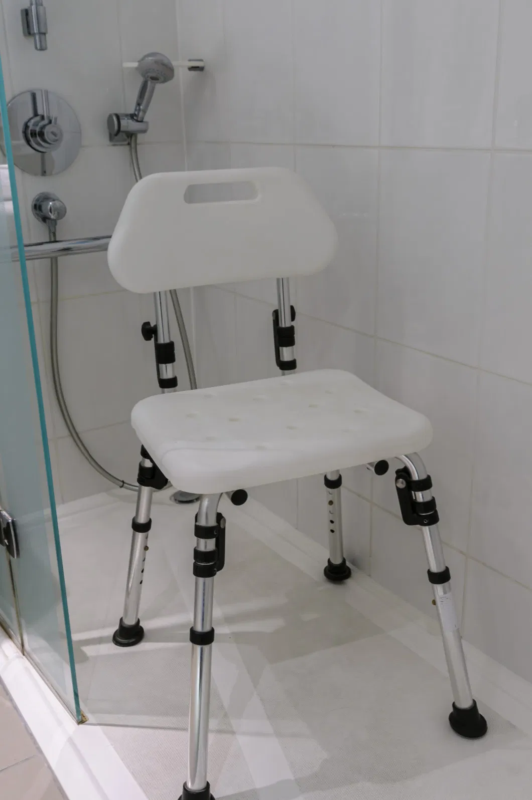 Hot Sale Bathroom Stool Folding Chair Suction Grab Bar Walker Medical Shower Bench