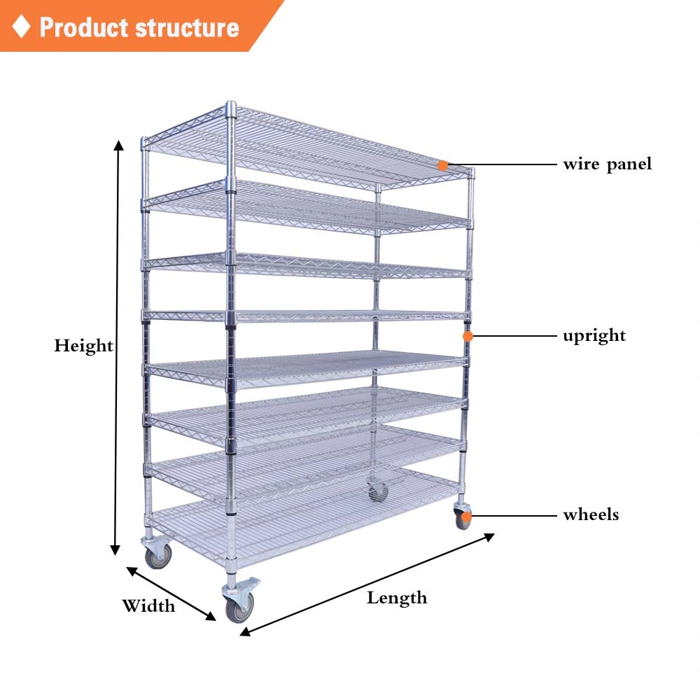 Multi-Layer Stainless Steel Carbon Steel Storage Wire Rack