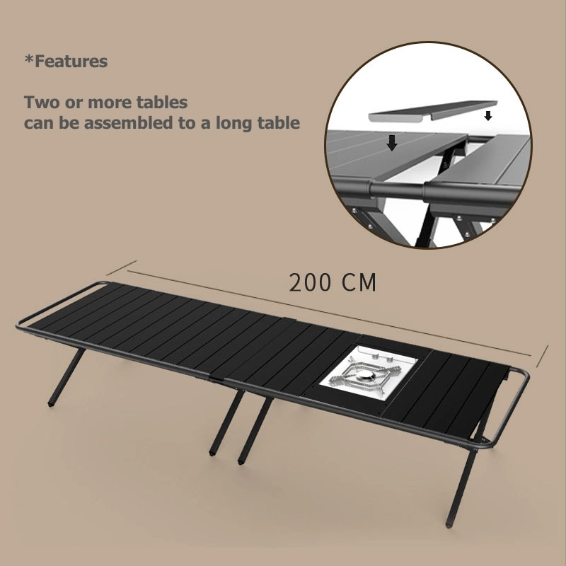 2024 New Hot Sale Outdoor Folding Portable Roll-up Table for Camping, Home, Garden, BBQ, Party