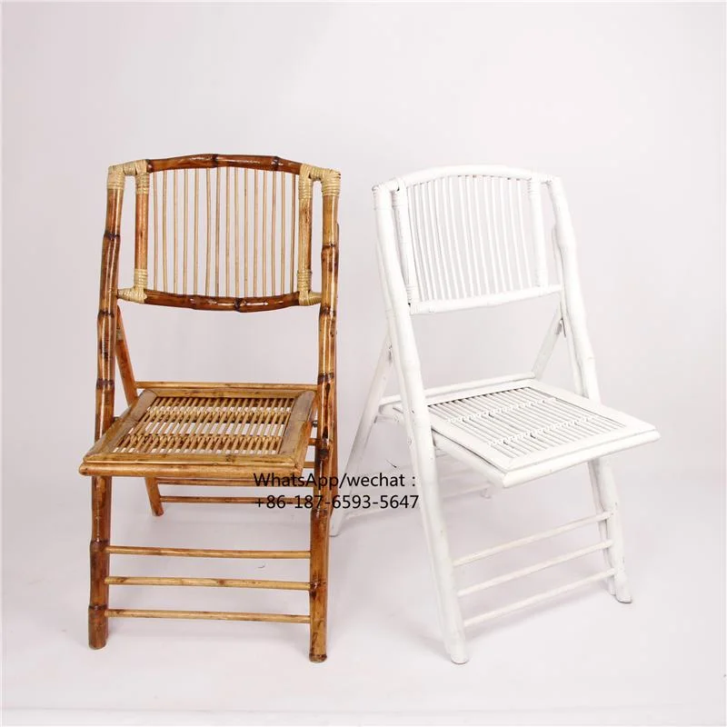 Garden Black and White Bamboo Folding Chair for Events