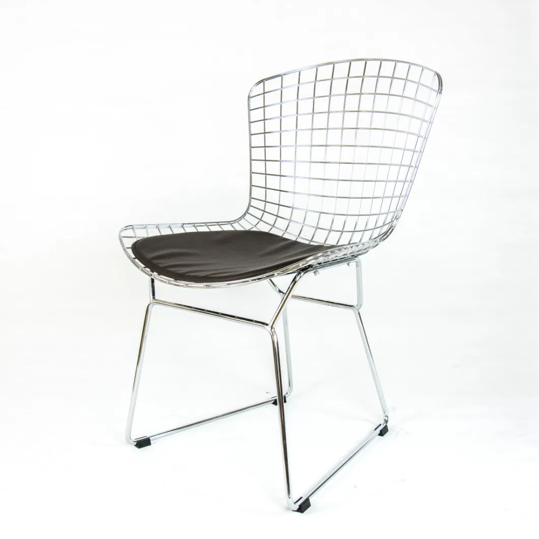 China Foshan High Quality Powder Coating Outdoor Steel Metal Wire Bertoia Side Chair