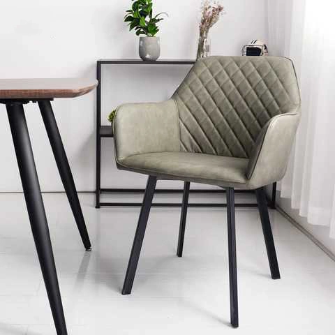 Elegant and Comfortable Dining Chair in Modern Industrial Style with Upholstered Velvet Fabric