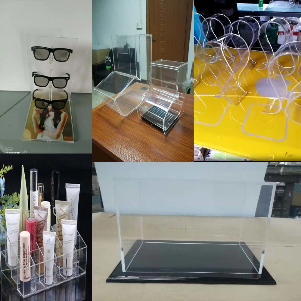Clear Acrylic Stand Counter Drop Cosmetic Eyewear Sunglass Watch Stand Shelf Front Shoe Display