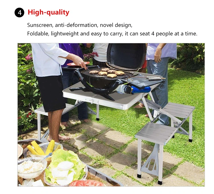 Aluminum Alloy Camping Folding Picnic Table