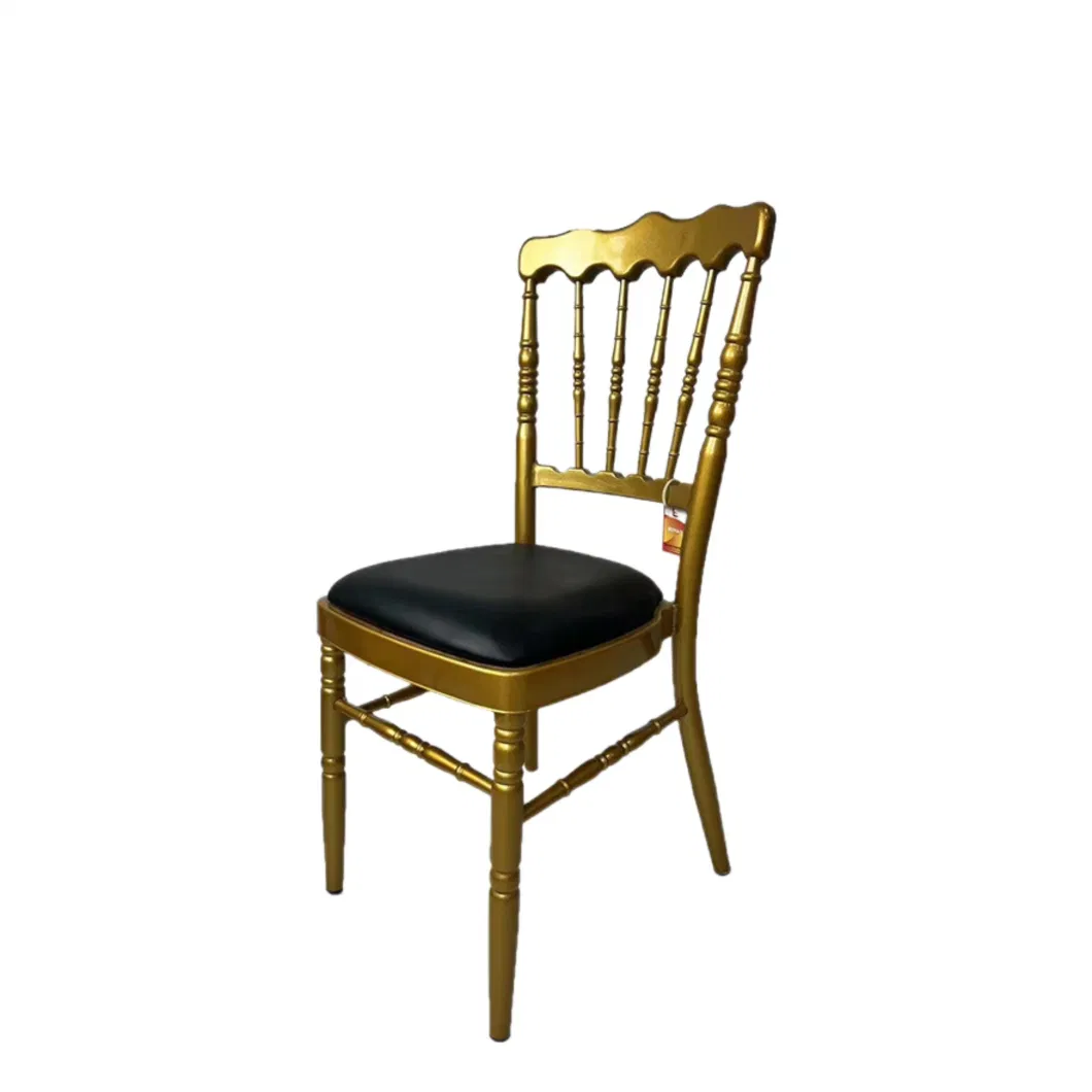 Wedding Banquet Rose Gold Banquet Wedding Chair Napoleon Hotel Dining Chair