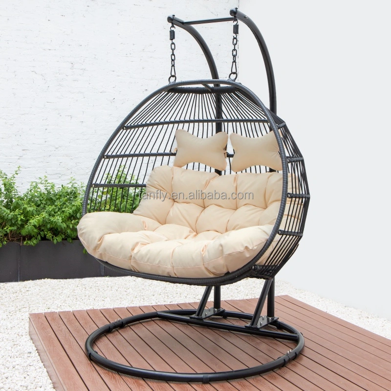 Rope Woven Hanging Patio Swing Egg Chair Rattan Pod Outdoor Furniture Egg Chair