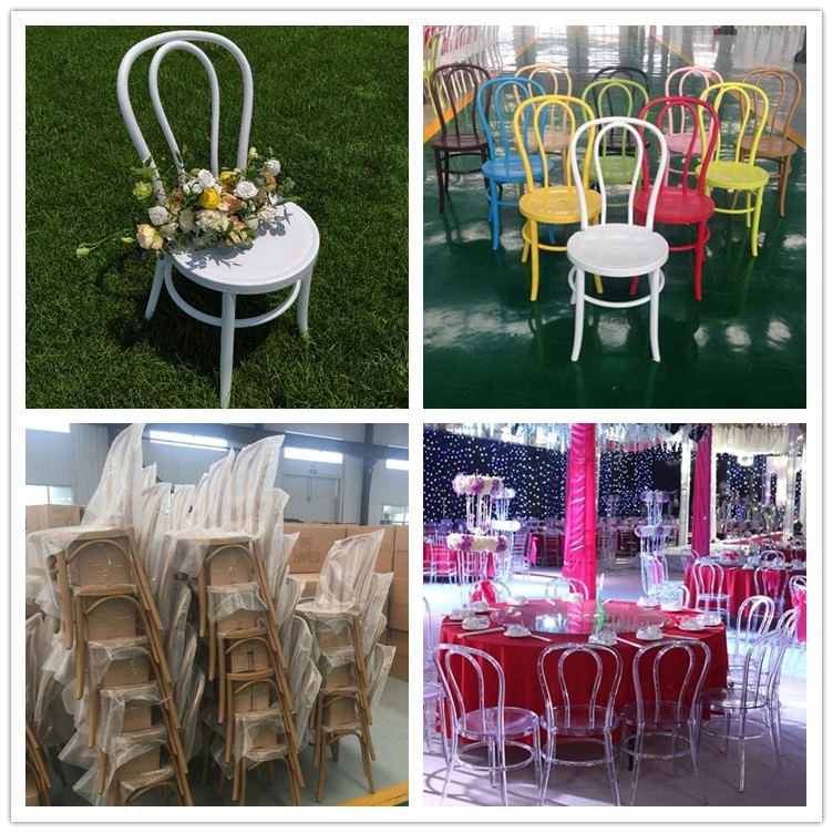 Wholesale Stackable White Resin Thonet Bentwood Wedding Chair for Banquet and Party