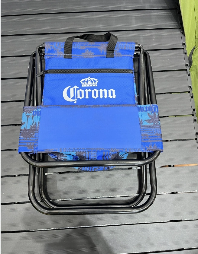 Compact Fishing Stool - Foldable Lawn Camping Chairs Portable Camp with Cooler Bag