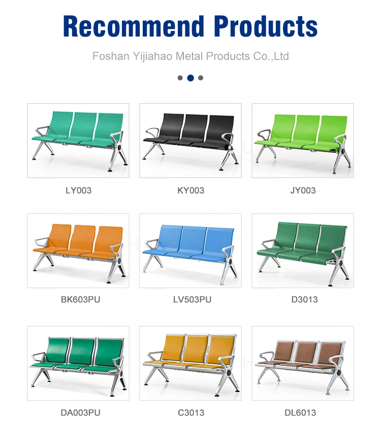 Manufacturer of Airport Hospital Waiting Room Chair Office Chairs Metal Seating Bench Public Furniture Garden Chair Outdoor Chair Steel Waiting Chair