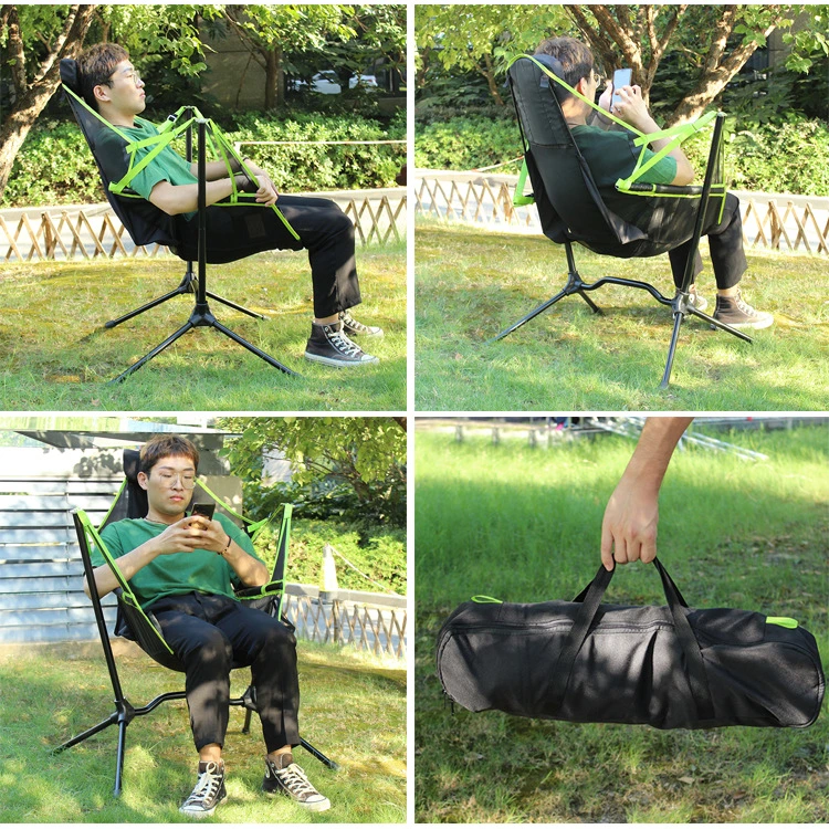 Outdoor Pod Rocker Collapsible Camping Portable Folding Rocking Chair for Fishing