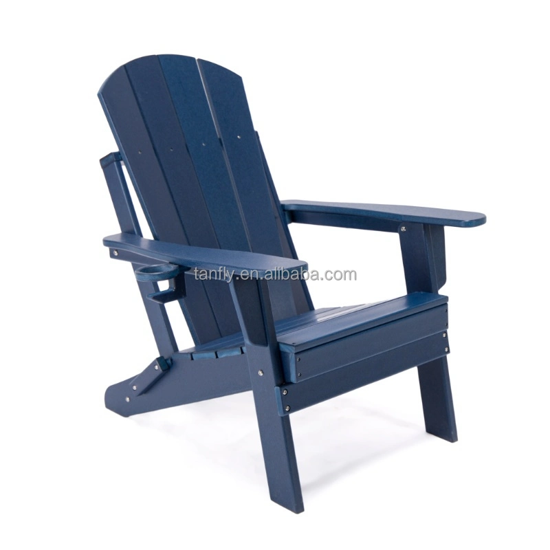 HDPE Chair Plastic Outdoor Patio Folding Adirondack Chair HDPE Plastic Wood Chairs Blue