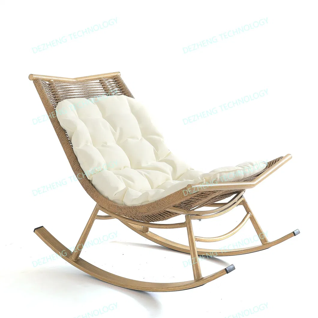 Outdoor Patio Garden Furniture Courtyard Luxury Aluminum Rattan Sun Lounger