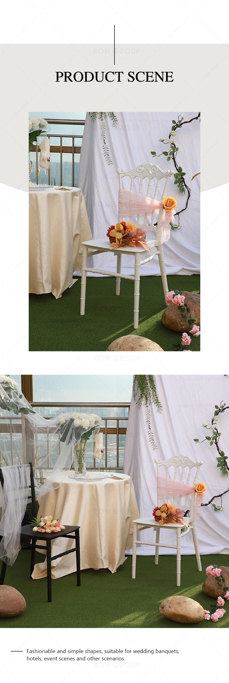 Wholesale Hotel Backrest Chairs Outdoor Lawn Wedding Plastic Dining Chairs