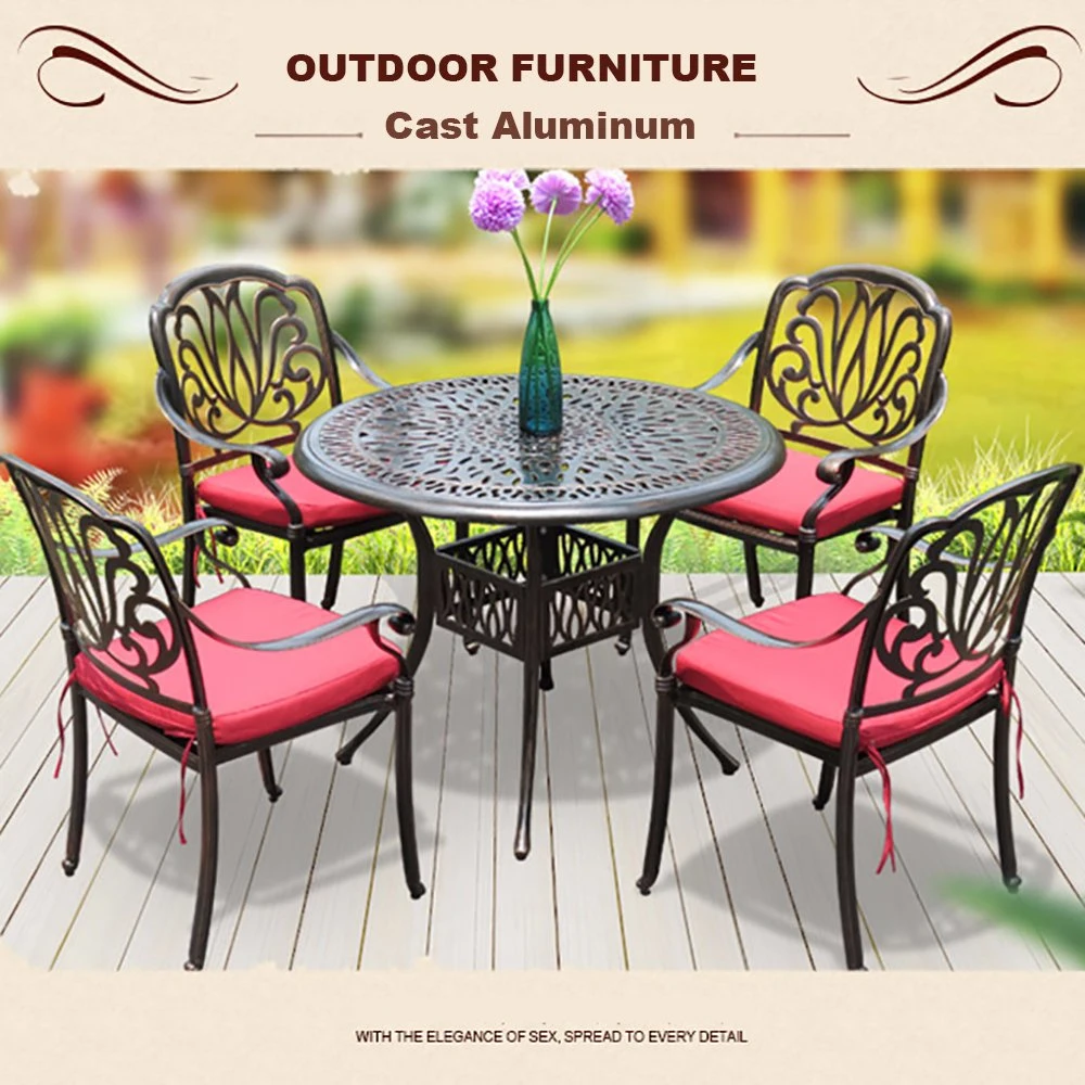 Black Patio Bistro Table Set Cast Aluminum 3PC Bistro Furniture Set