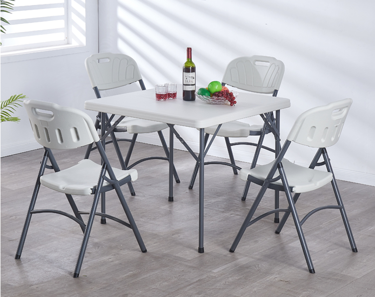 Outdoor Plastic Folding Chair Portable Blow Molding Back Chair Banquet Wedding Chair