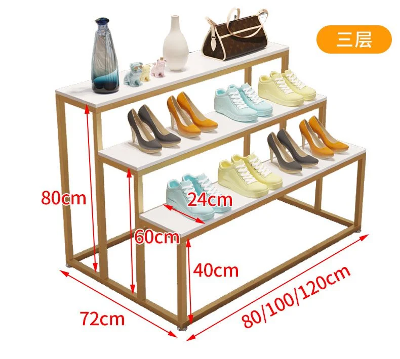 Shoe Rack Clothing Store Light Luxury Island Display Stand