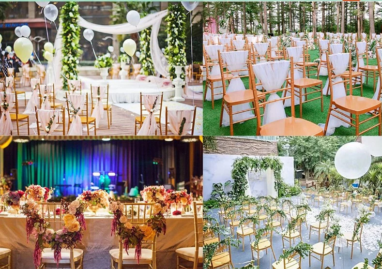 Wholesale Napoleon Chiavari Tiffany Banquet Party Hotel Room Furniture Wedding Metal Chair with Cushion