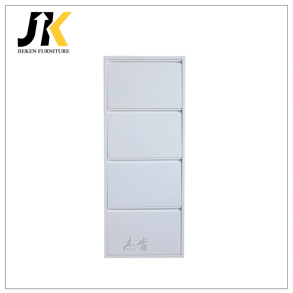 4 Layers Thin Steel Shoe Cabinet at Household Door