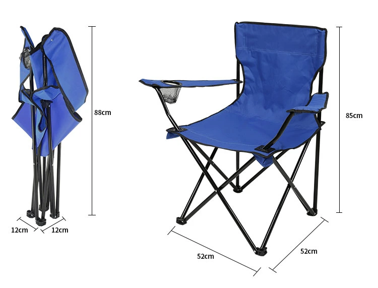 Outdoor Portable Foldable Metal Beach Chair Foldable Lightweight Camping Chair