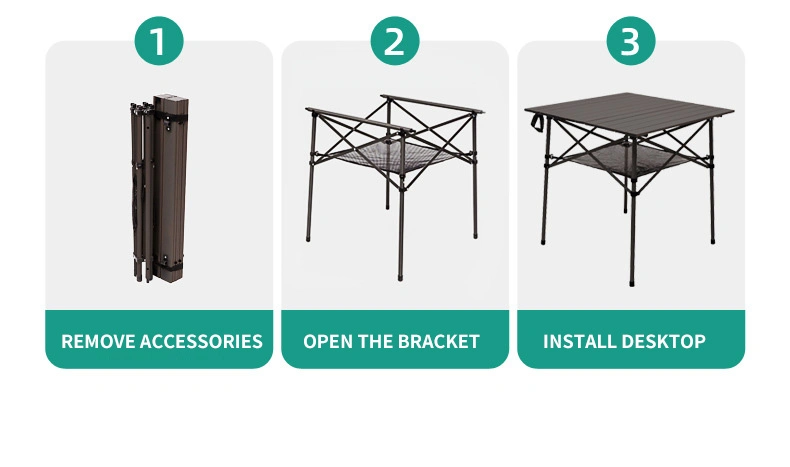 Portable Picnic Table Stall Aluminum Alloy Folding Table