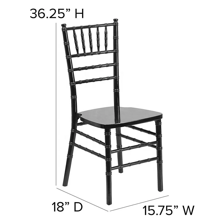 PP Hotel Wedding Event Black Tiffany Plastic Resin Chiavari Chair