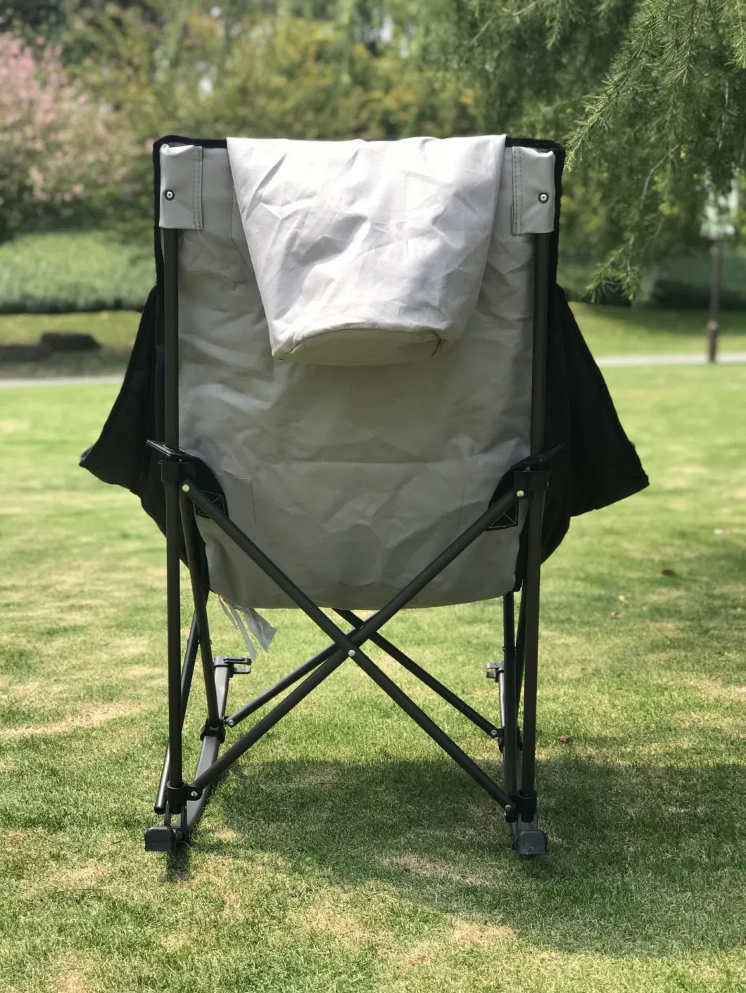 Folding Rocking Camping Chair Portable Outdoor Rocker Relax Outdoor Folding Chair