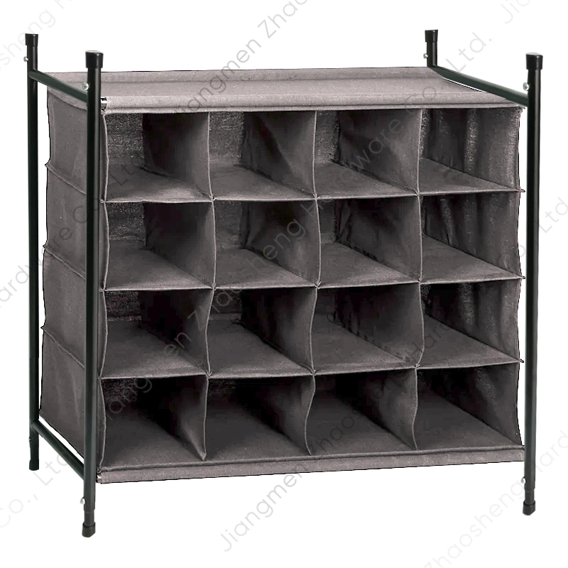 16-Compartment Shoes Shelf Cubby Organizer Stands Storage Shoe Rack