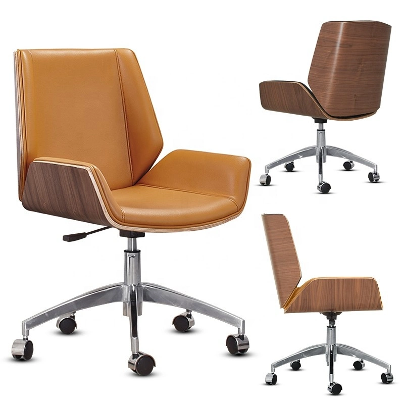 Medium Back Bentwood Office Chair Bentwood with Aluminium Base