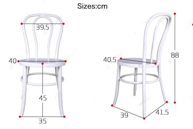 Wholesale Stackable White Resin Thonet Bentwood Wedding Chair for Banquet and Party