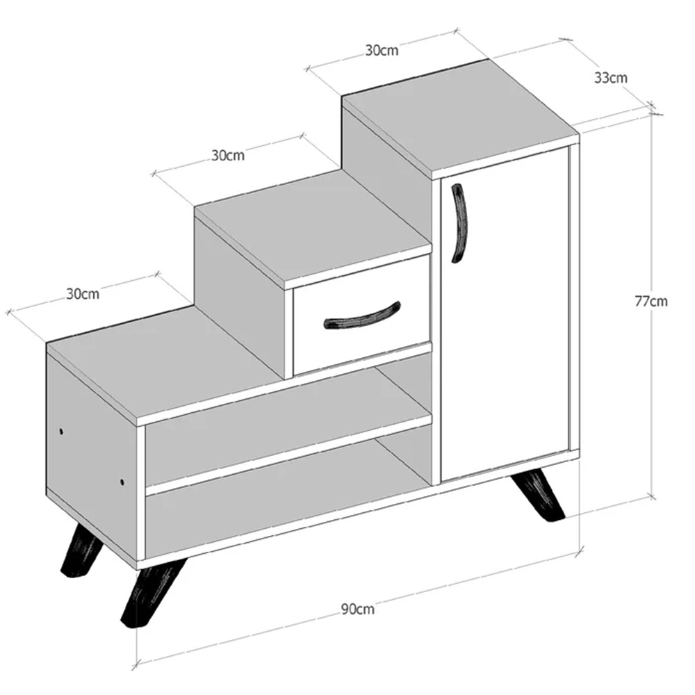 Modern Stylish Entrance Wooden Furniture Door Side Locker Shoe Rack