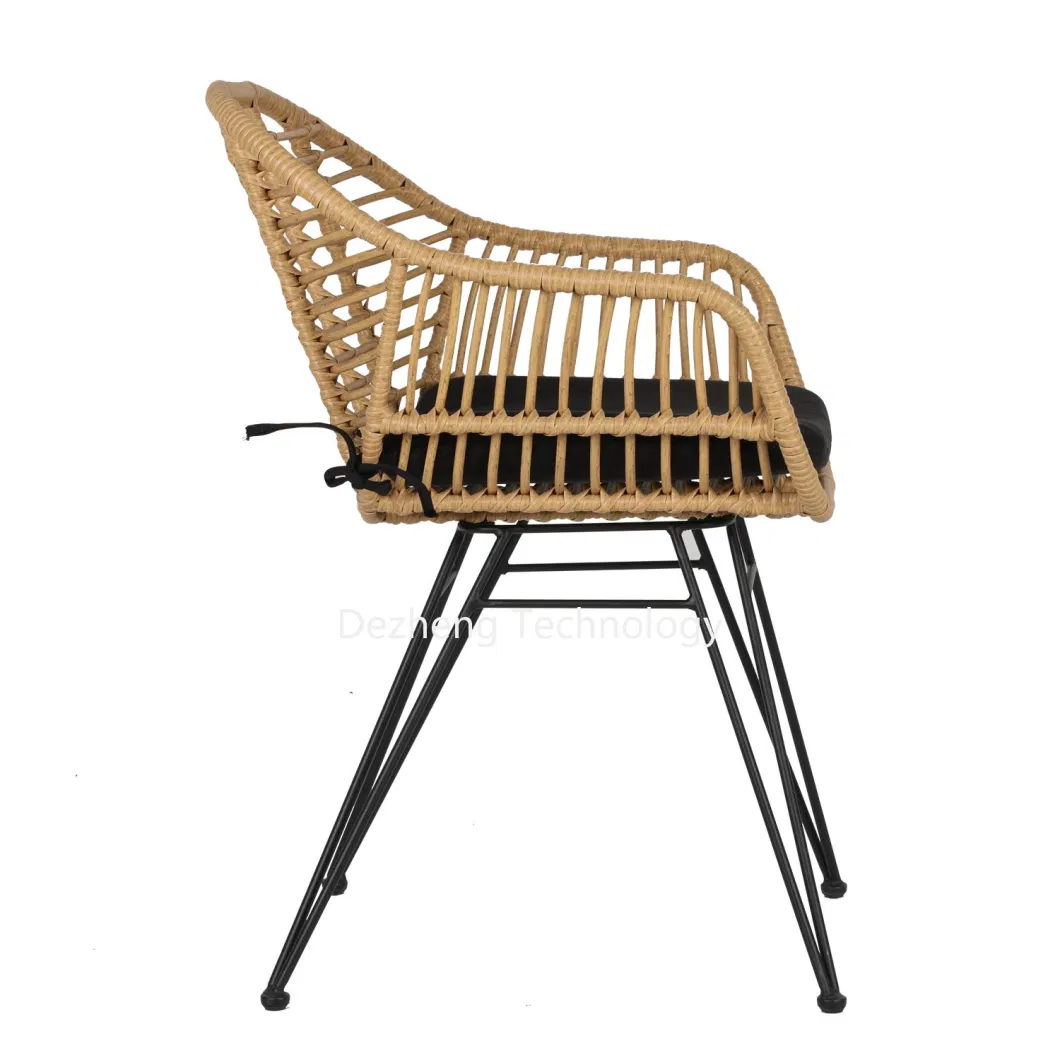 High Quality Farm Like Home Bar Outdoor Beach Dining Rattan Chair for Commercial