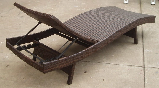 Beach Sun Lounge Outdoor Furniture PE Rattan Wicker Furniture