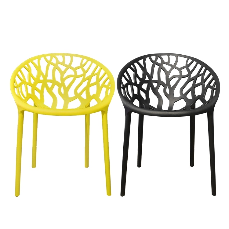 Wholesale Outdoor Home Furniture Modern Style Plastic Chair Eco-Friendly Colorful PP Dining Chair