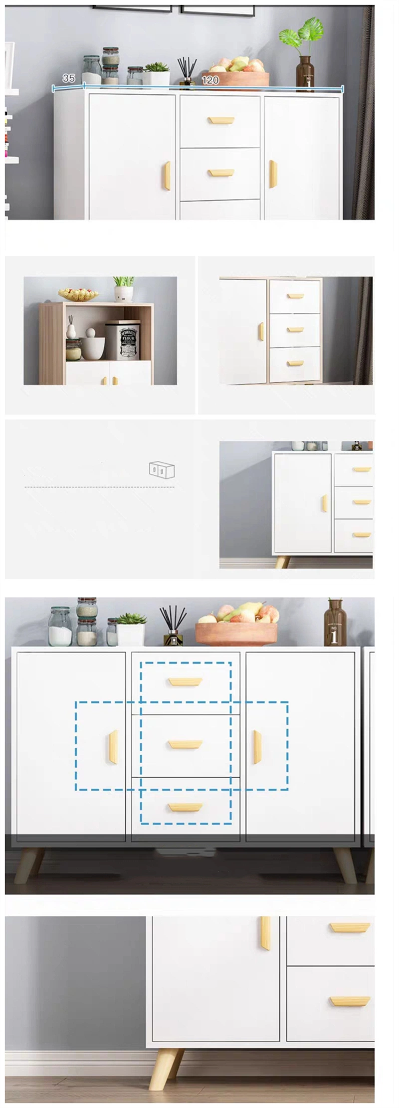 Simple Design Office Furniture Set Shoe Storage with Closet Cabinet