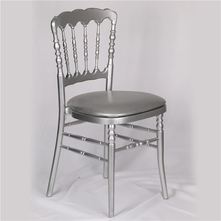 Hotel Wedding Event Banquet Stackable Wood Metal Napoleon Chair