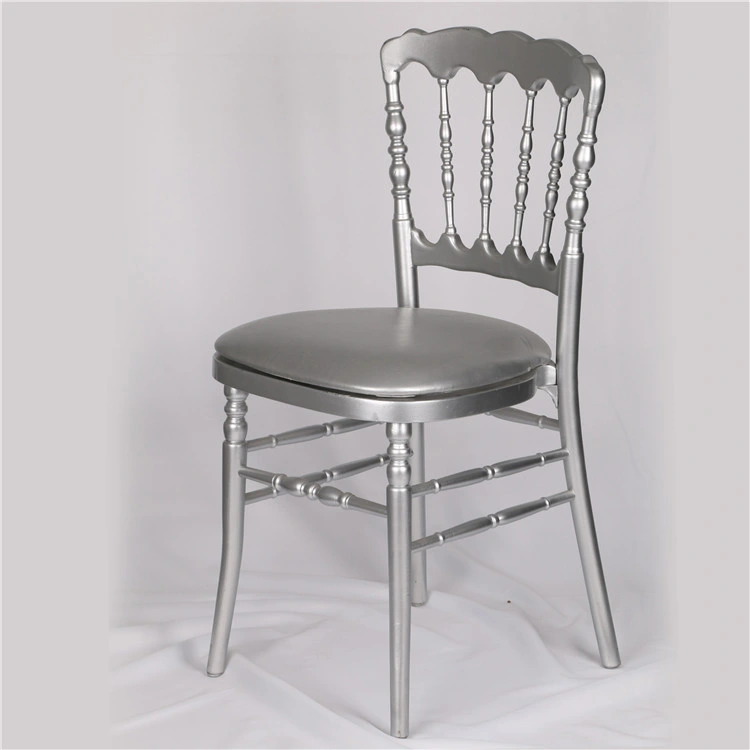 Hotel Wedding Event Banquet Stackable Wood Metal Napoleon Chair