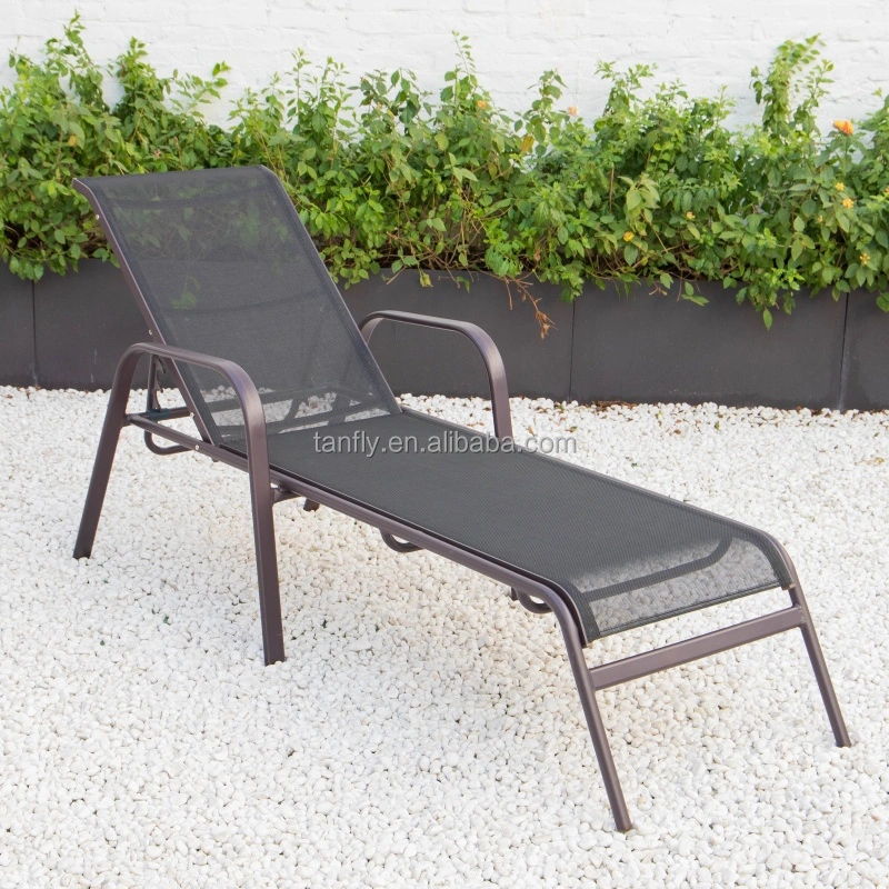 Modern Outdoor Furniture Aluminum Furniture Sling Reclining Beach Sun Lounger